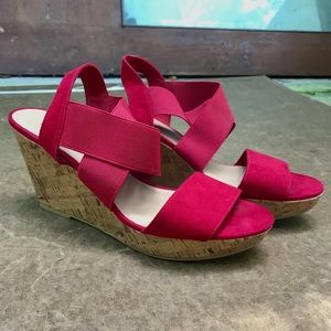 American Eagle Cherry Red Wedge Heels